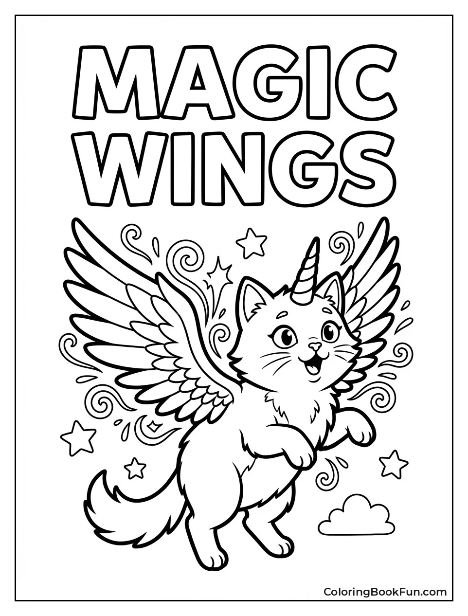 Unicorn Cat Sprouts Magic Wings