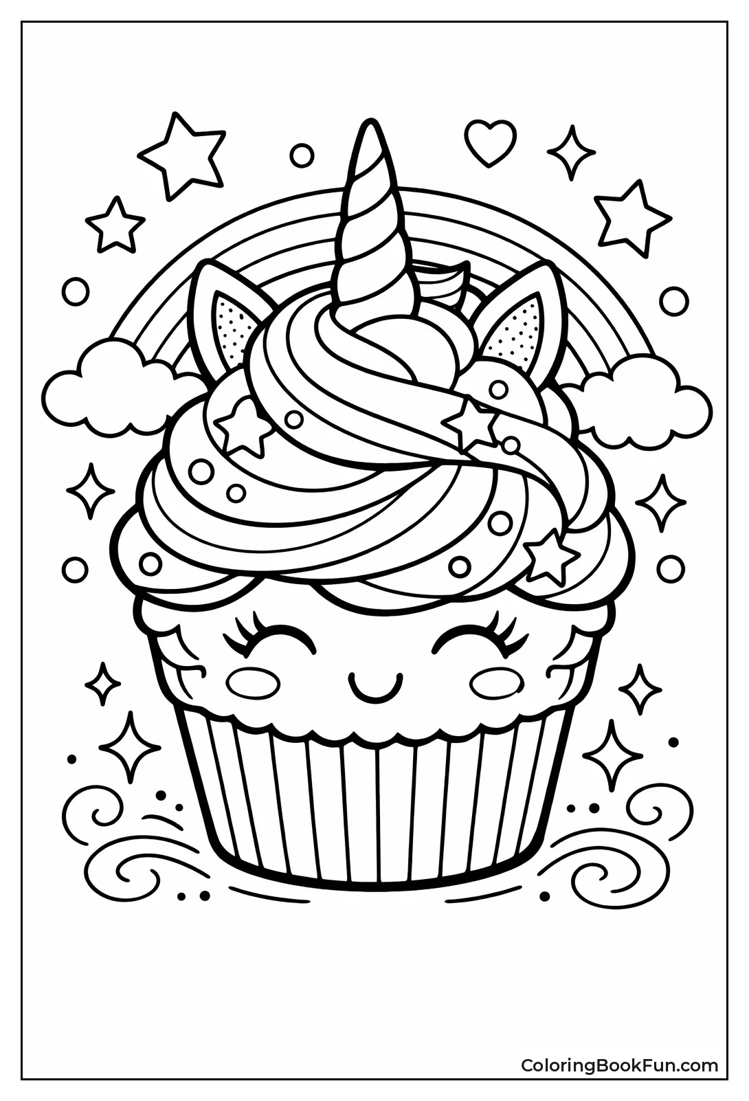 Unicorn Cupcake with Horn
