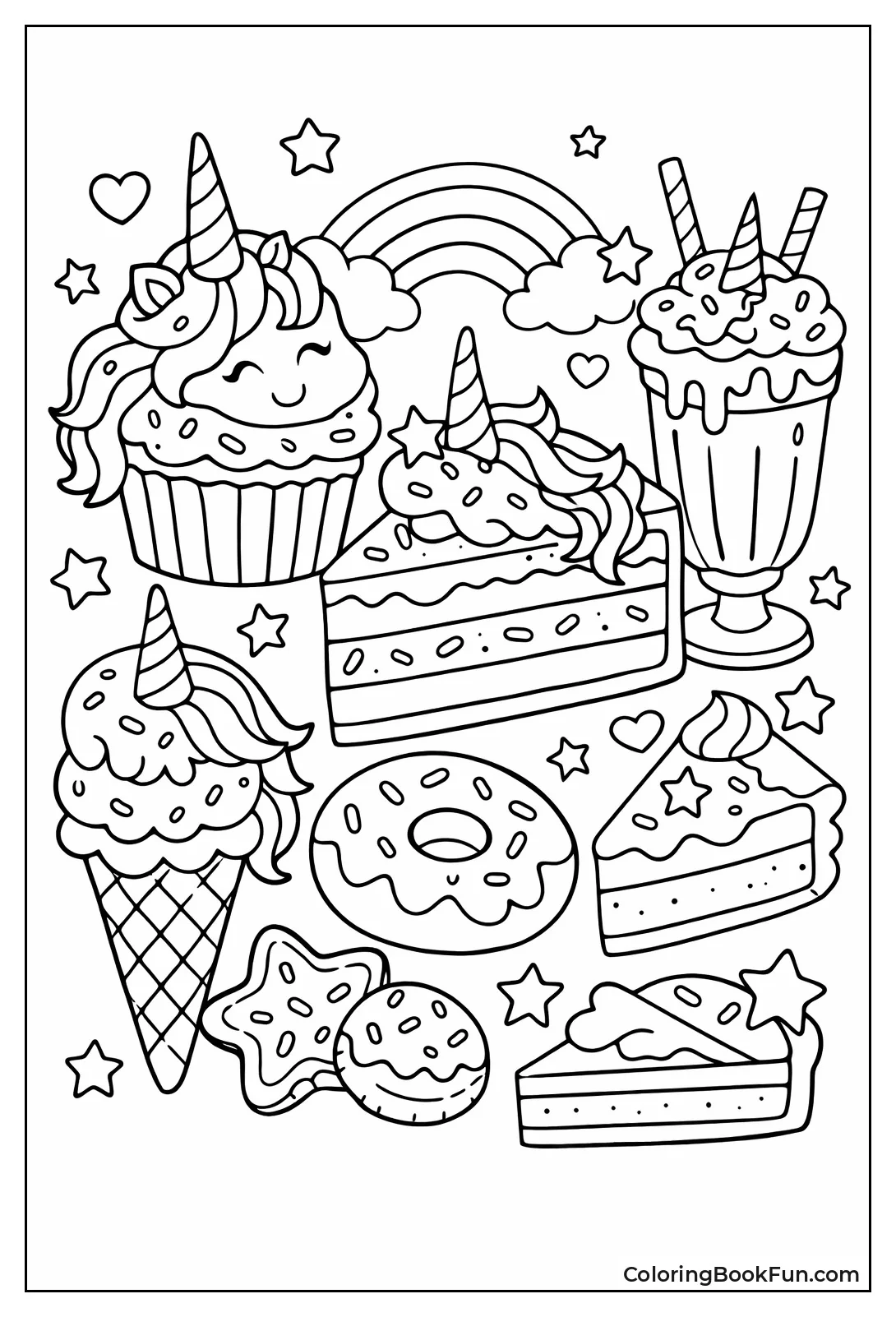 Unicorn Rainbow Desserts