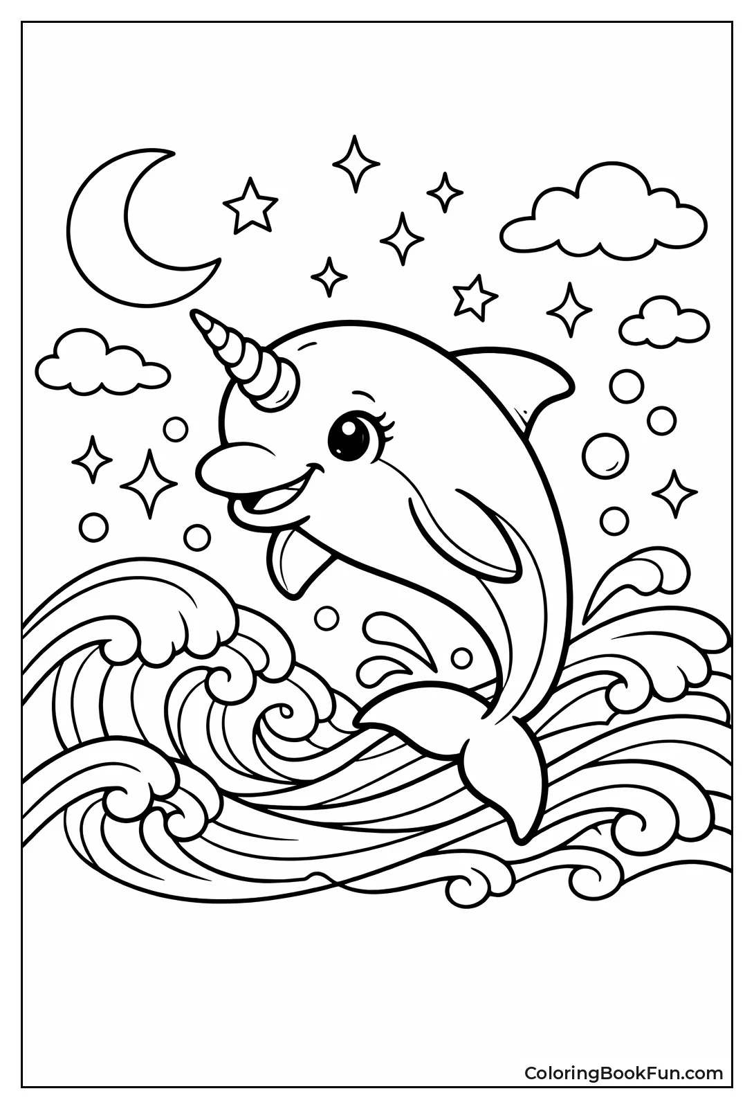Unicorn Dolphin Swimming Magic
