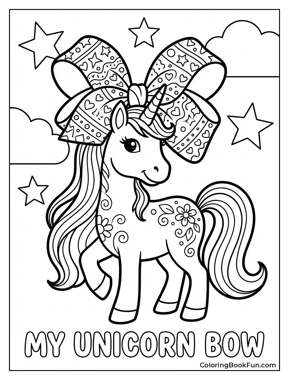 Unicorn Wearing JoJo Bow