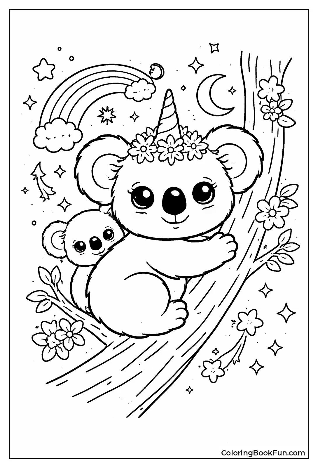Unicorn Koala with Horn