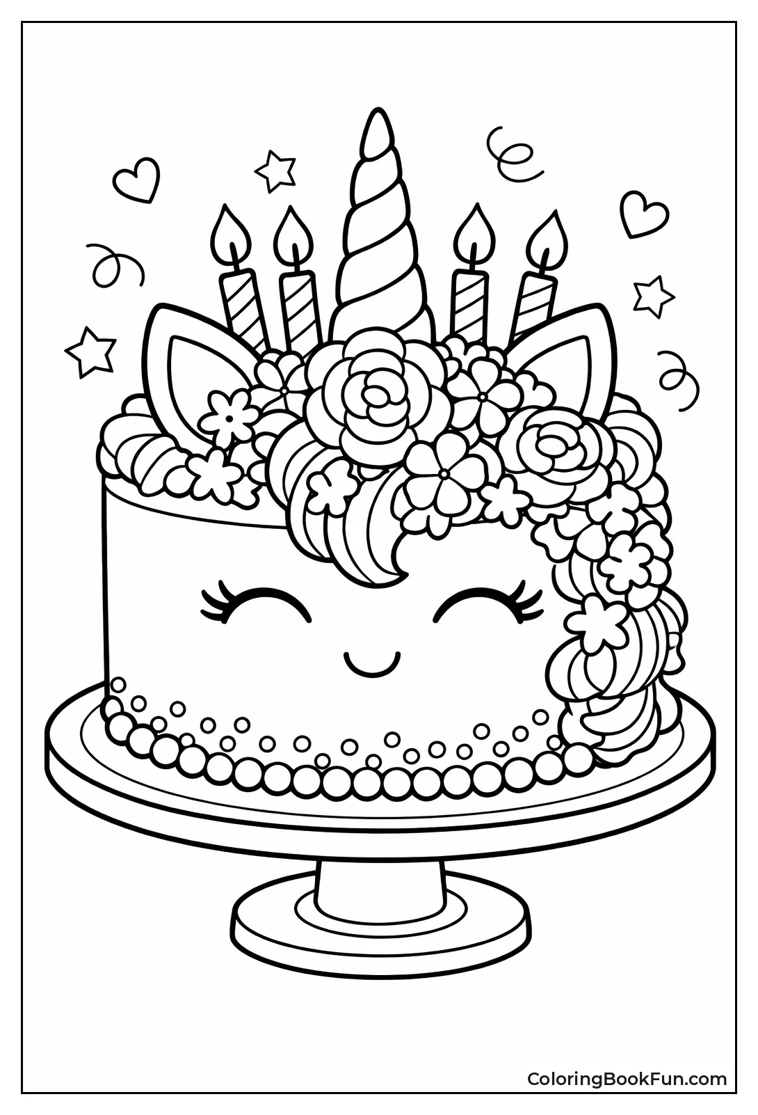 Magical Unicorn Horn Cake