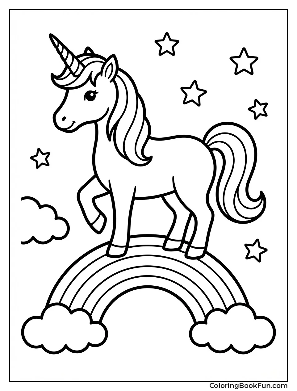 Unicorn Standing on Rainbow