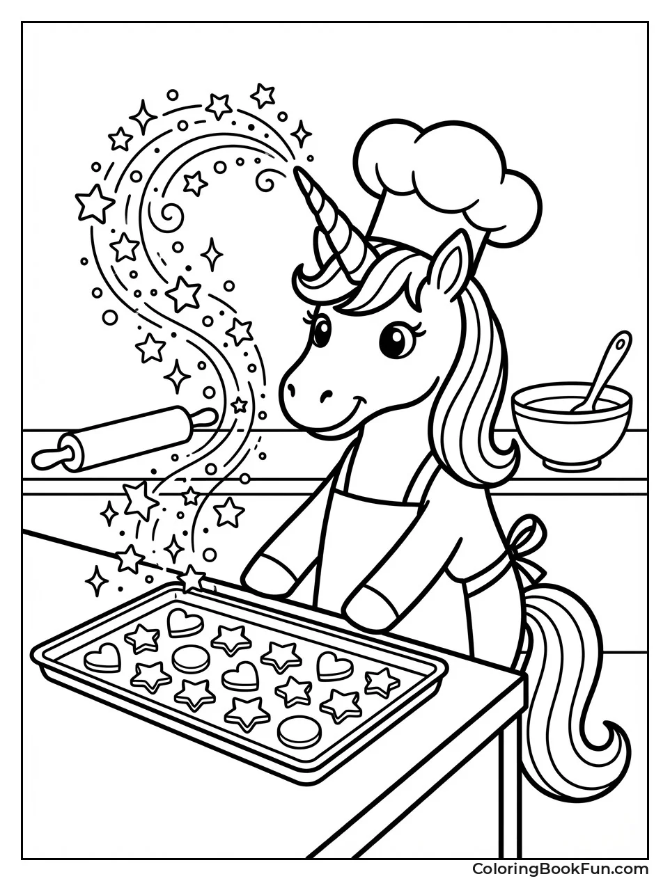 Unicorn Chef Sprinkling Cookies