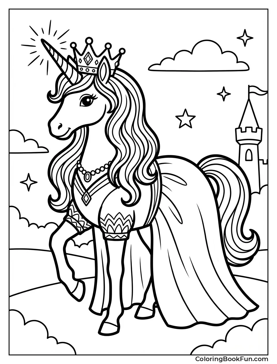 Princess Unicorn with Crown