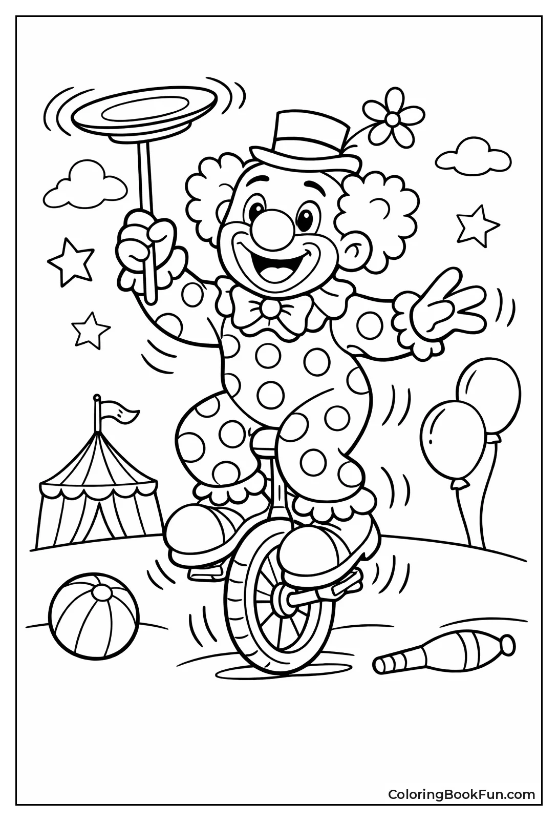 Unicycle Clown Balancing Plate