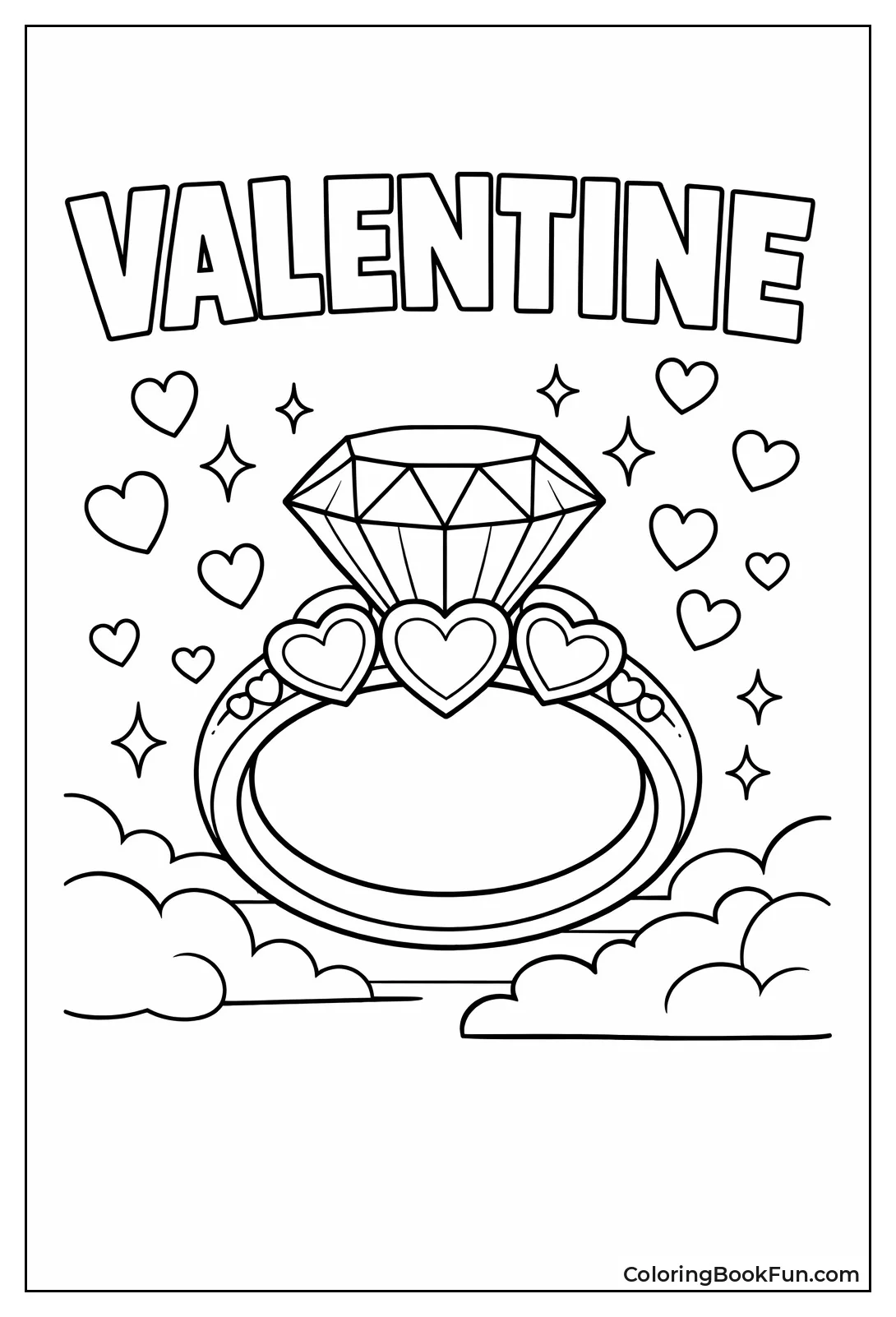 Valentine Heart Adorned Ring