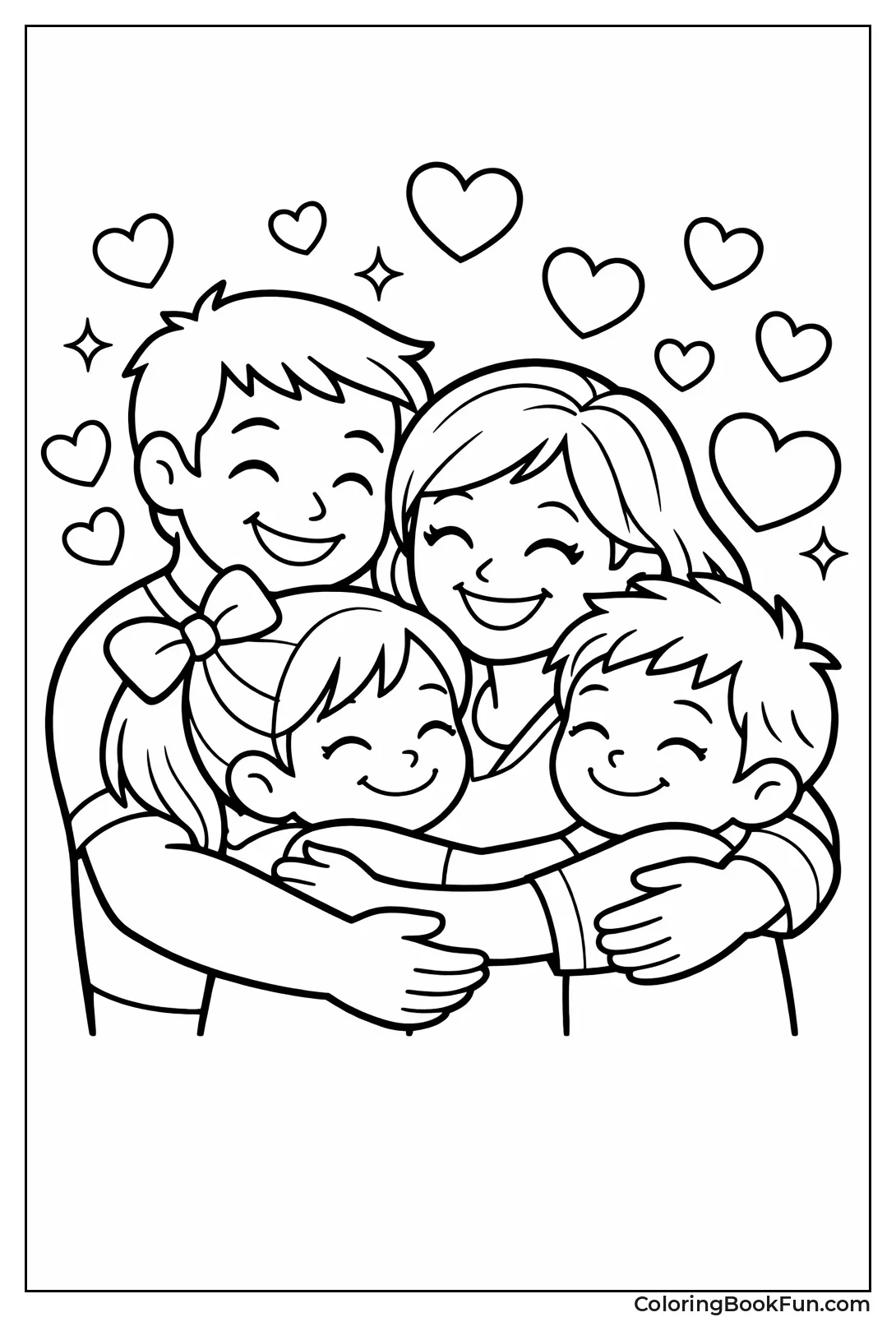 Family in Group Hug