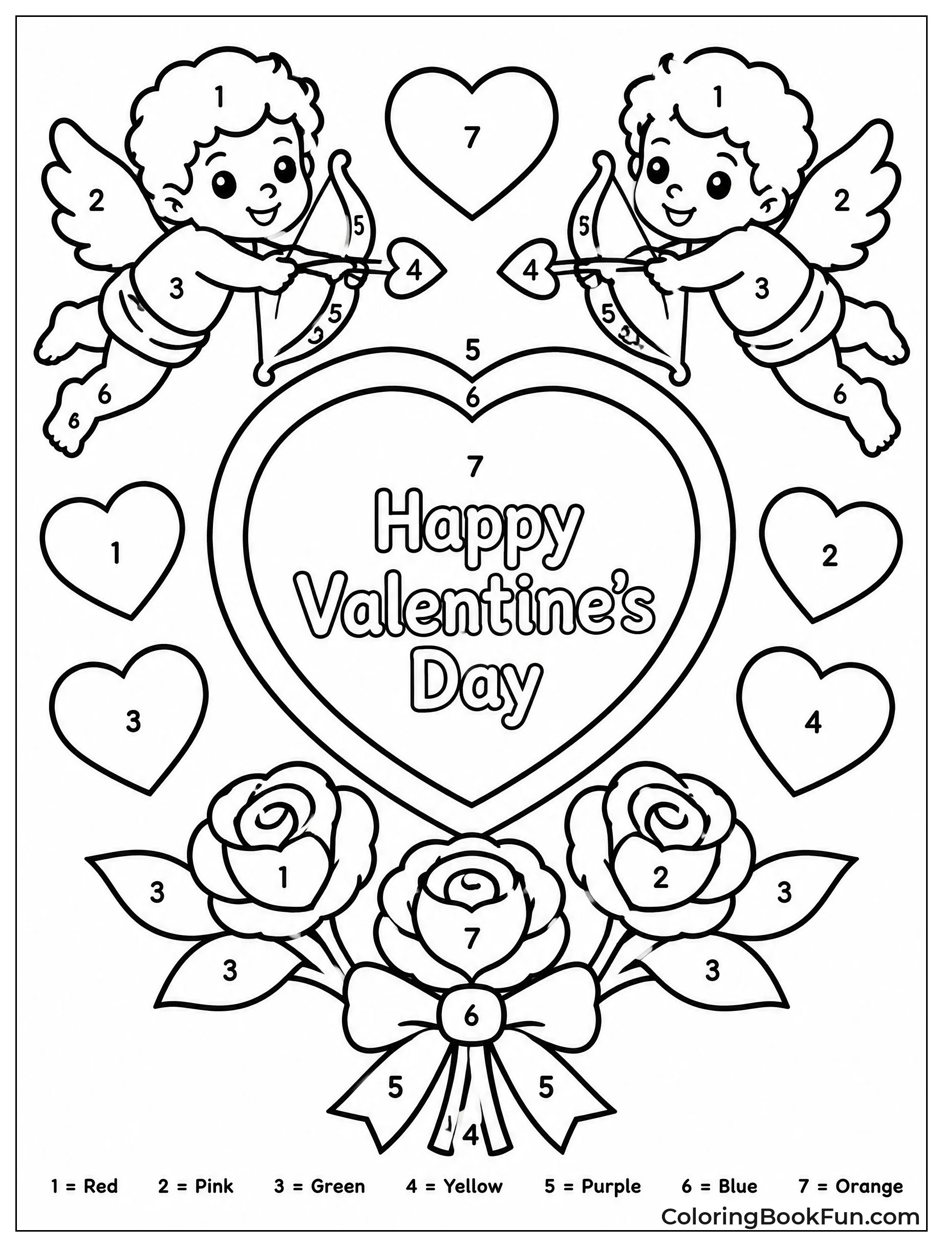 Color by Numbers Hearts