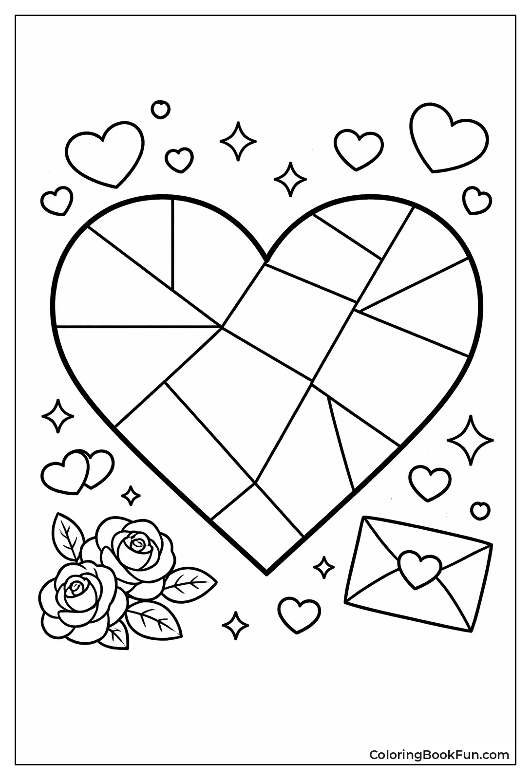Stained Glass Heart Window