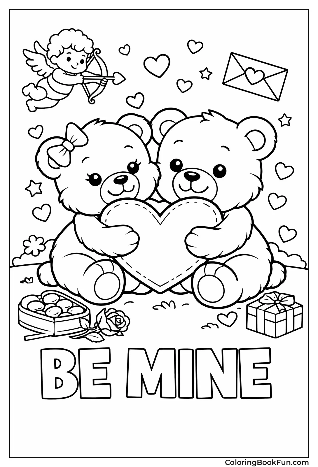 Teddy Bears Hugging Heart