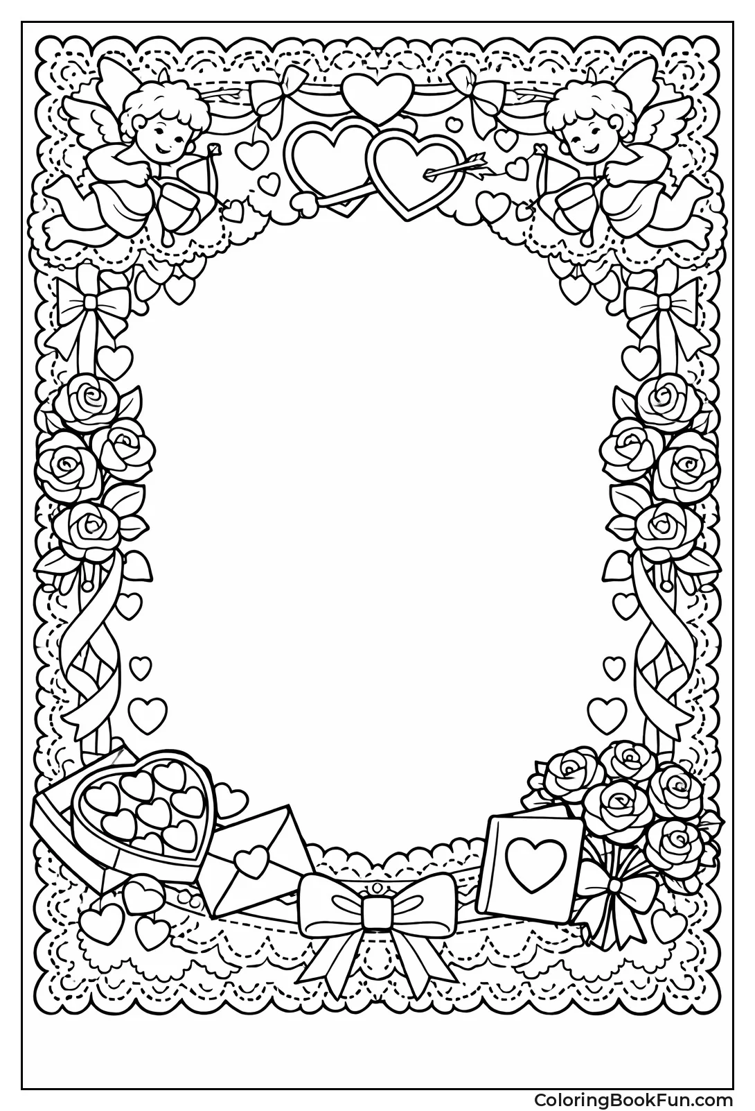 Lace Frame with Roses