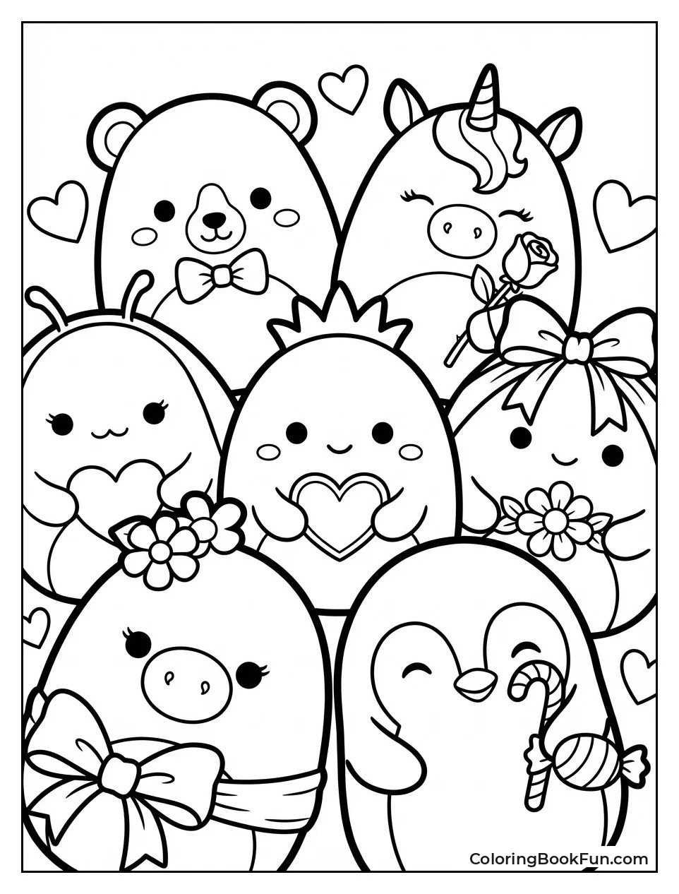 Valentine Squishmallows Giving Heart Hugs
