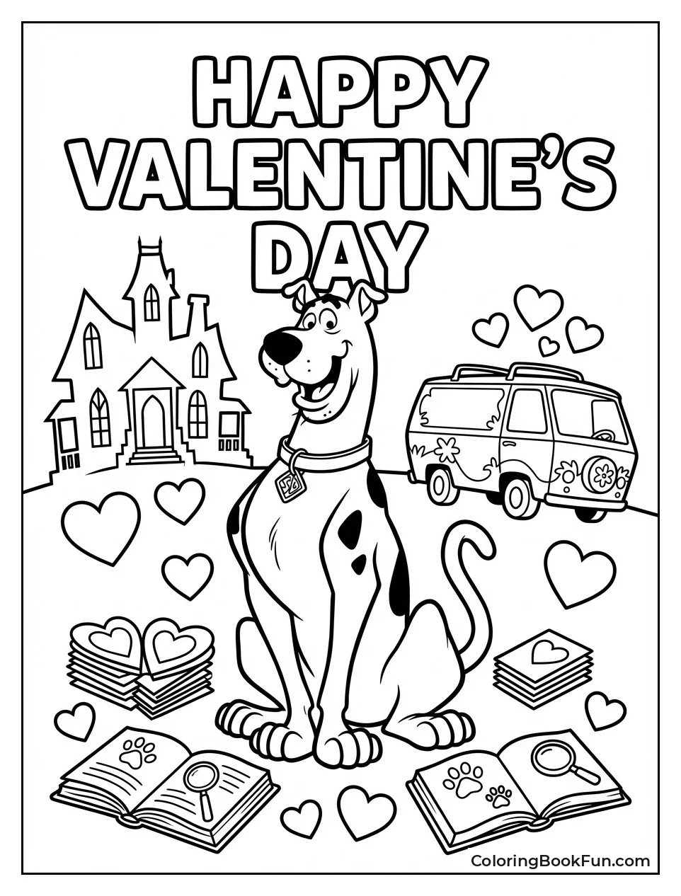 Scooby Loves Valentine Hearts