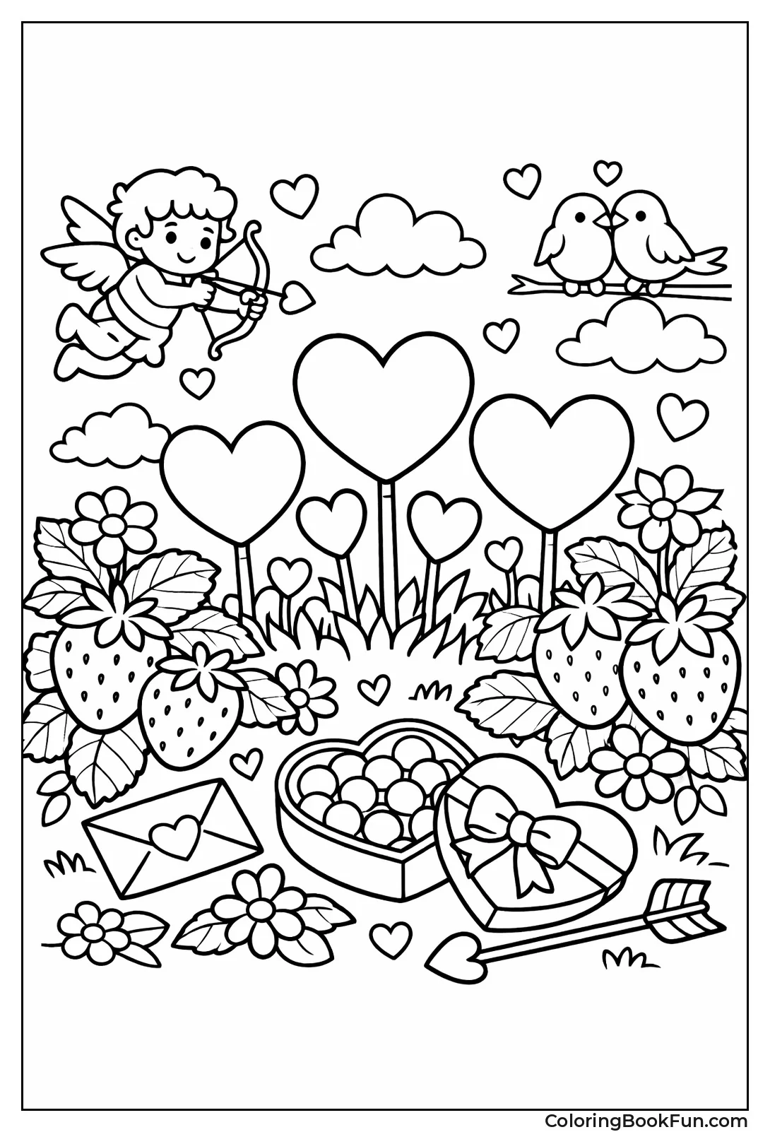 Strawberries in Heart Patch
