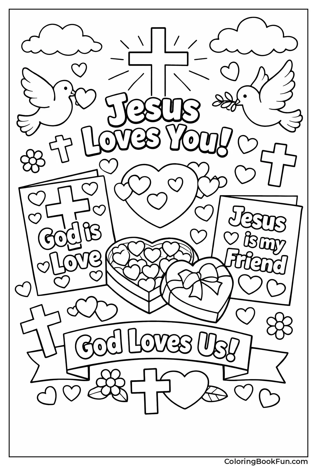 Doves and Crosses Love