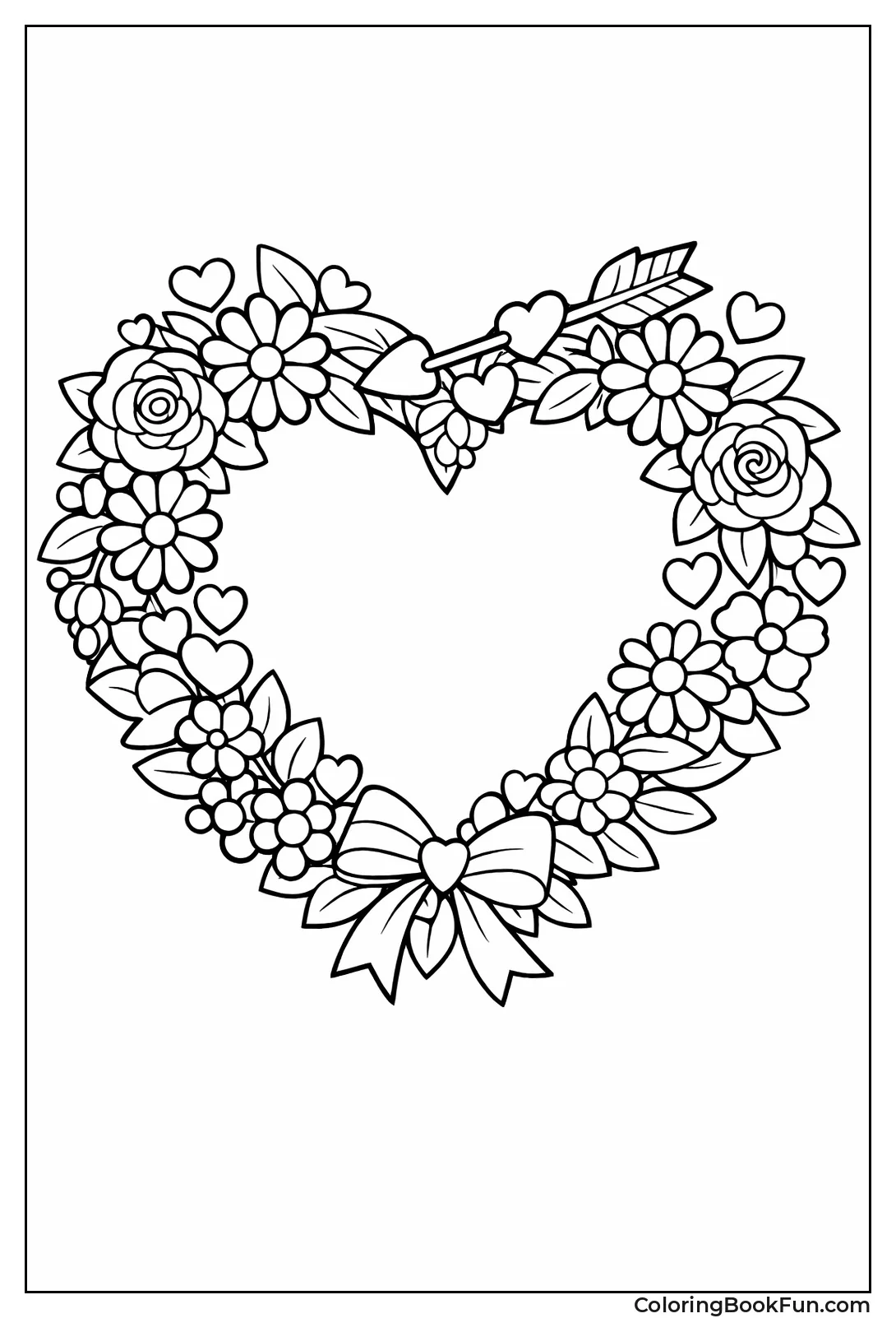 Flower Heart Shaped Wreath