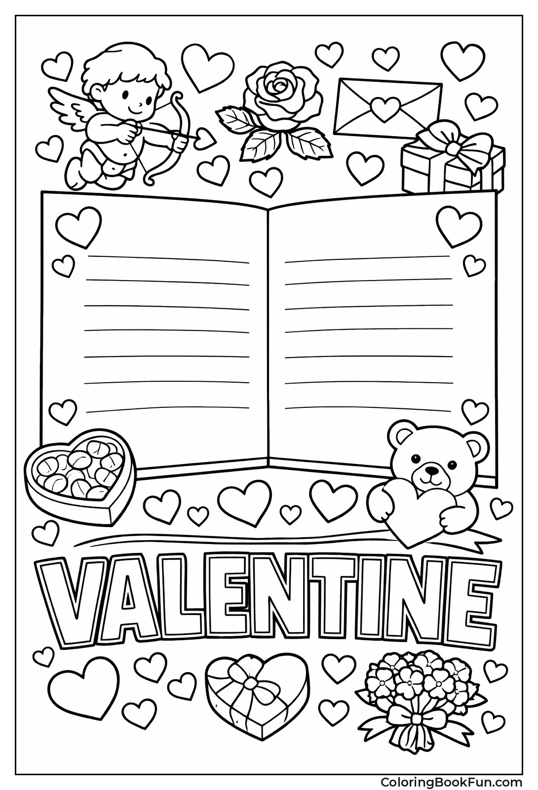 Card Interior with Hearts