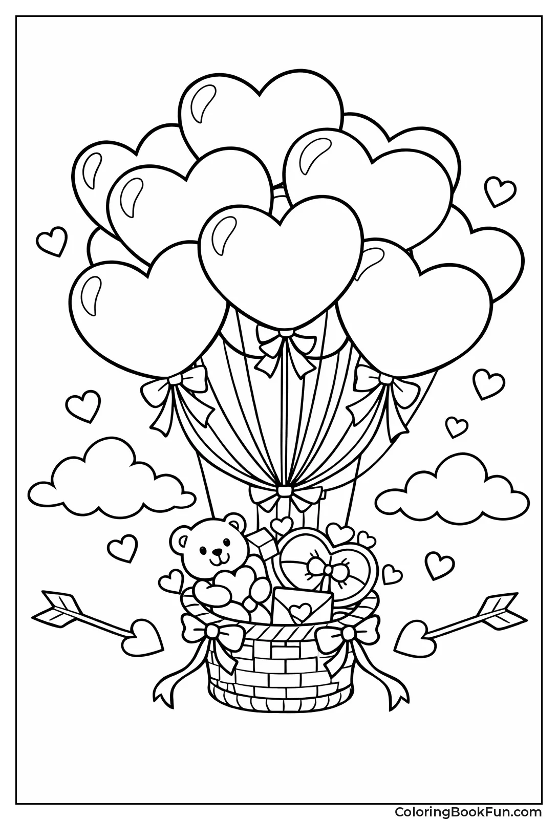 Bunch of Heart Balloons