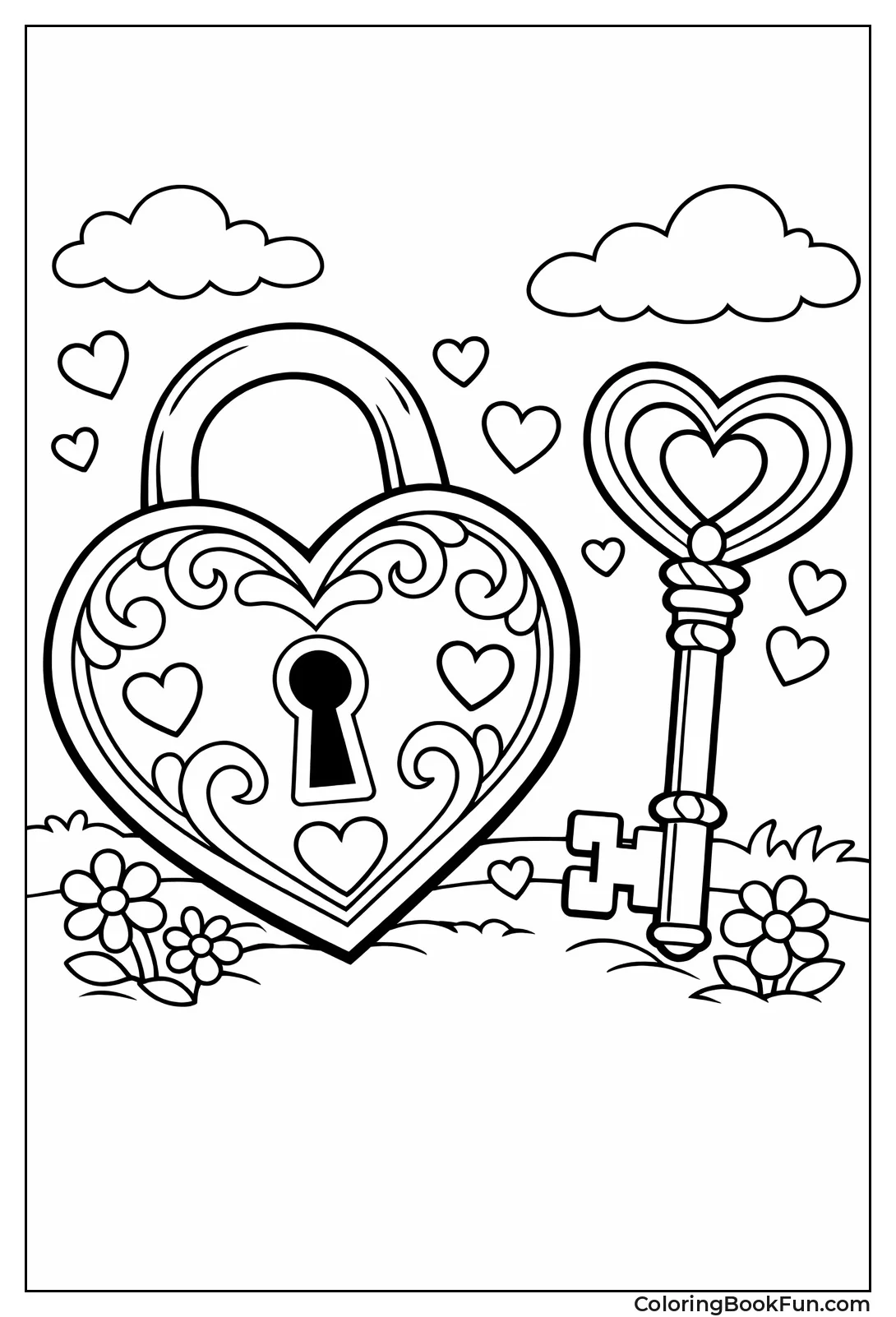 Heart Shaped Lock and Key