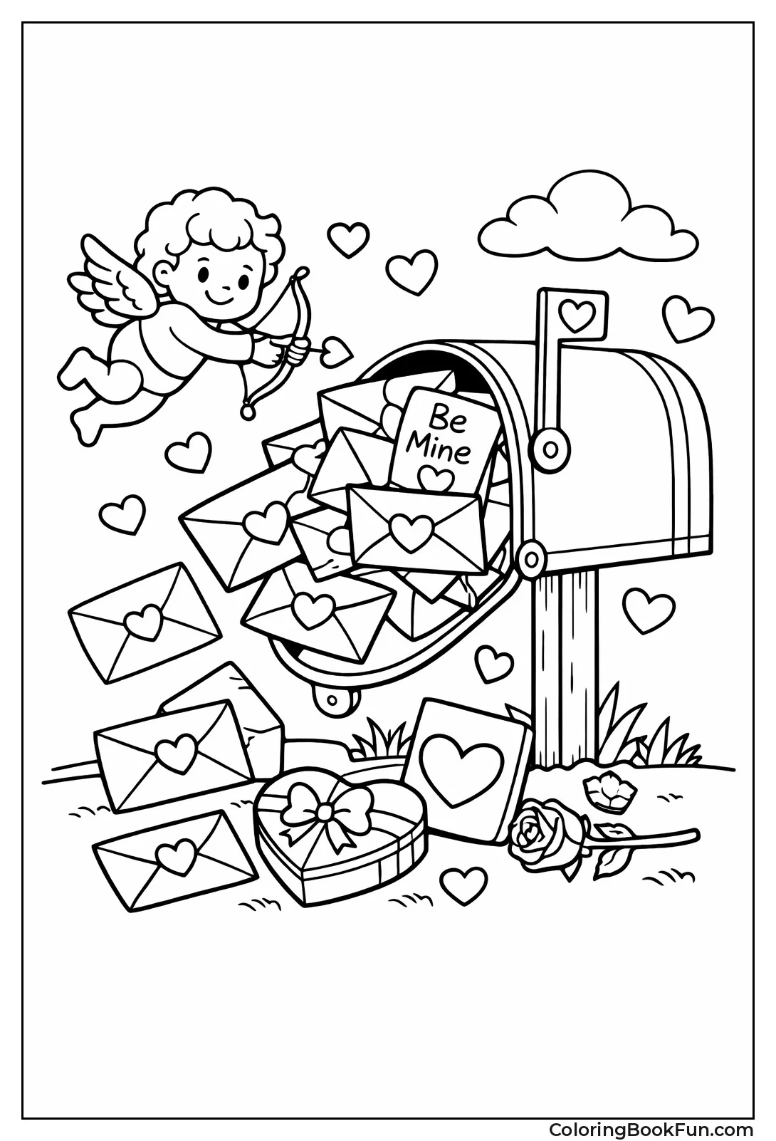 Overflowing Valentine Mailbox