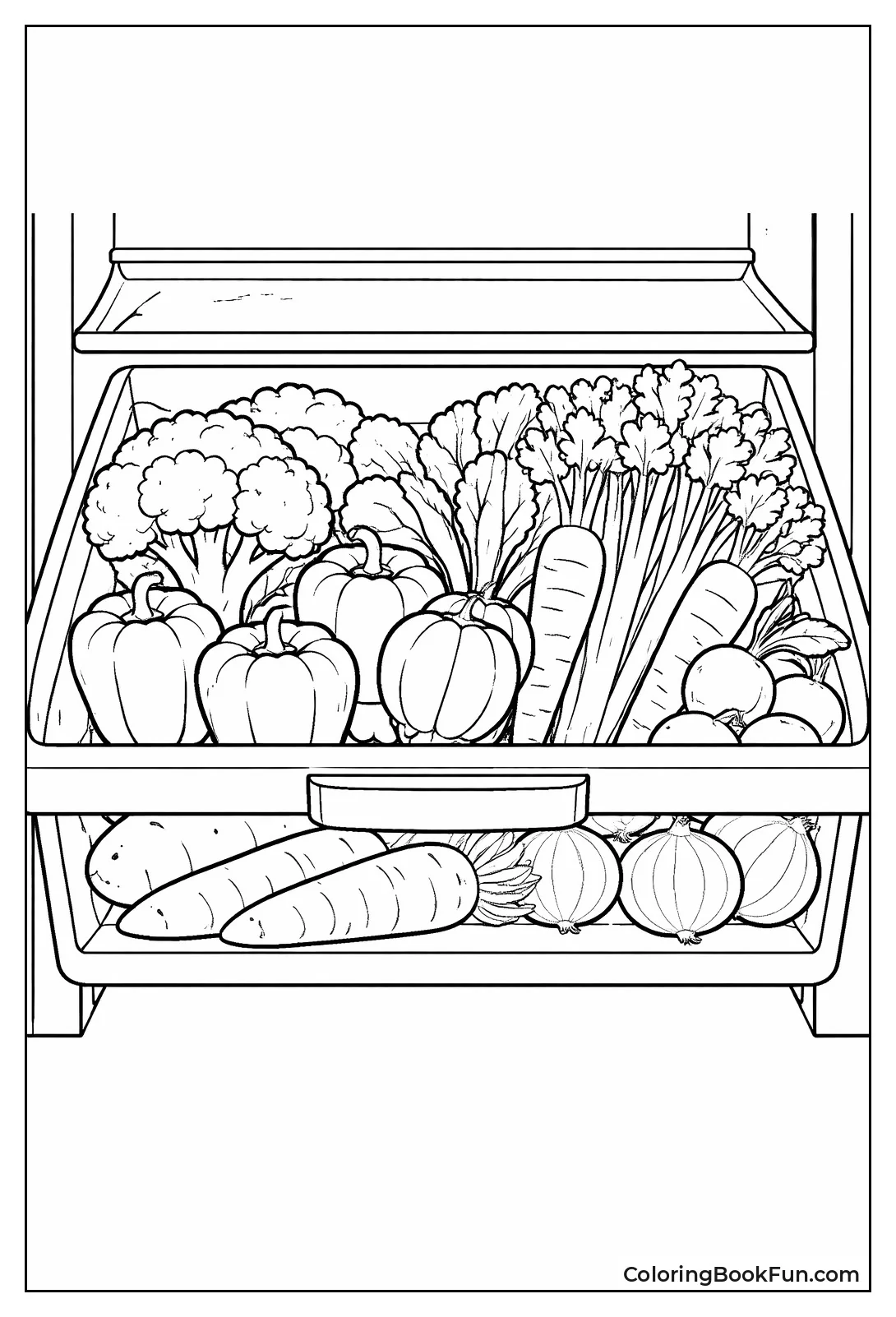 Fridge Drawer Full Veggies