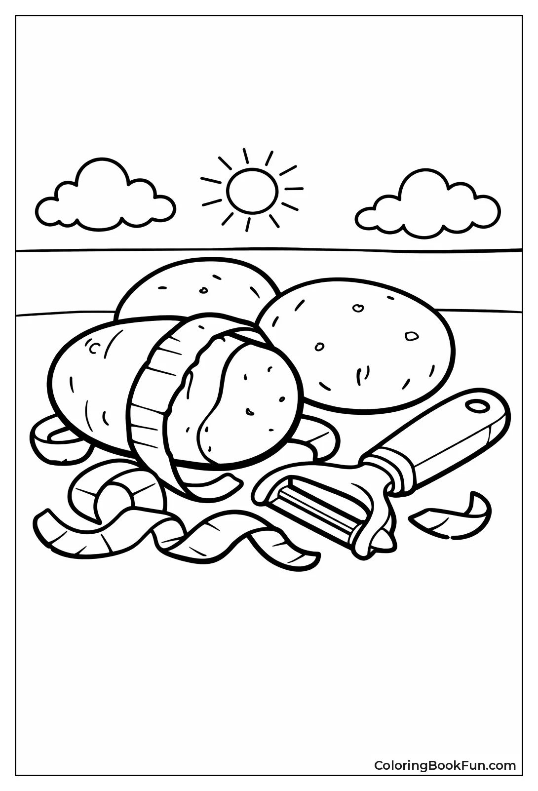 Peeling Curly Potatoes