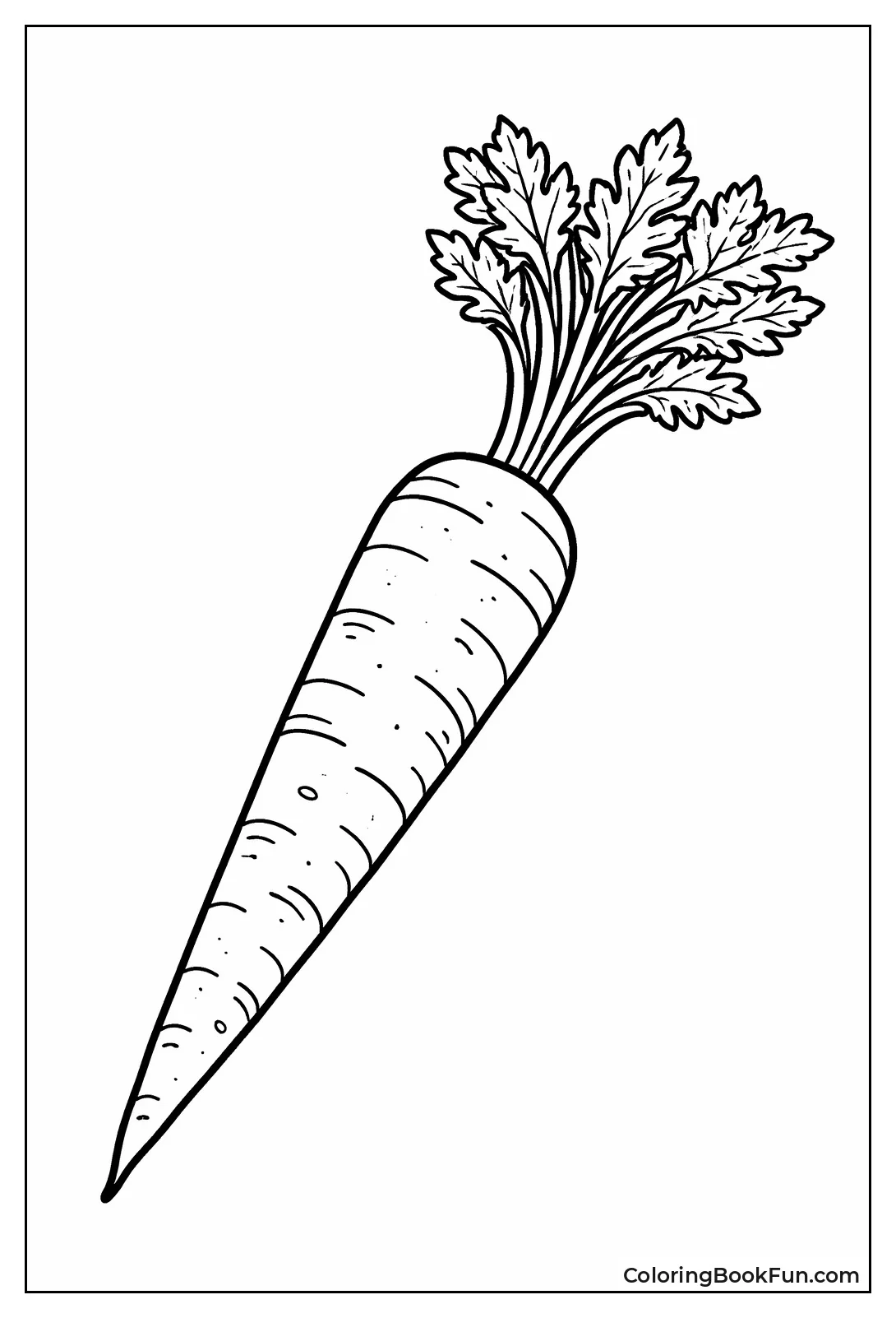 Realistic Carrot with Tops
