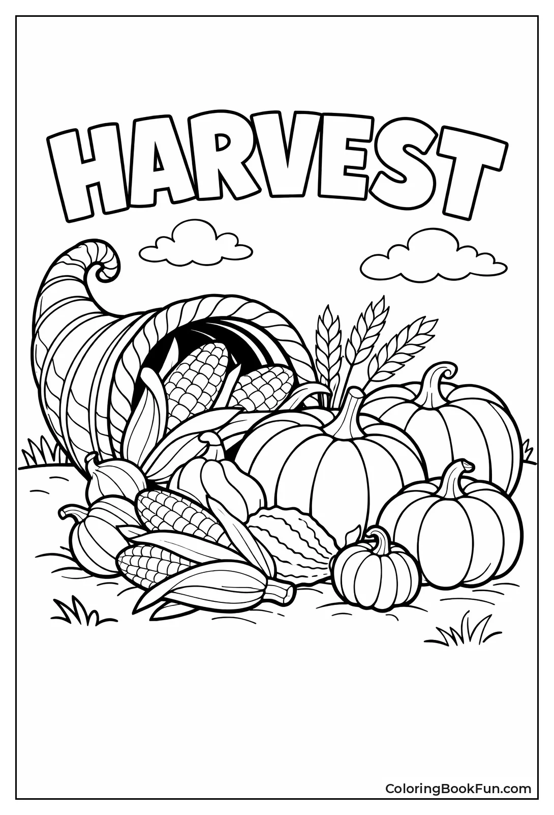 Cornucopia Spilling Veggies