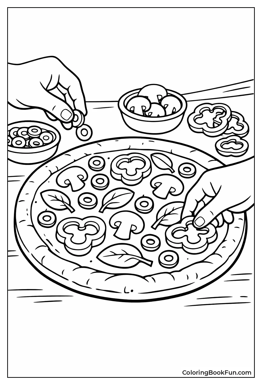 Pizza with Veggie Toppings