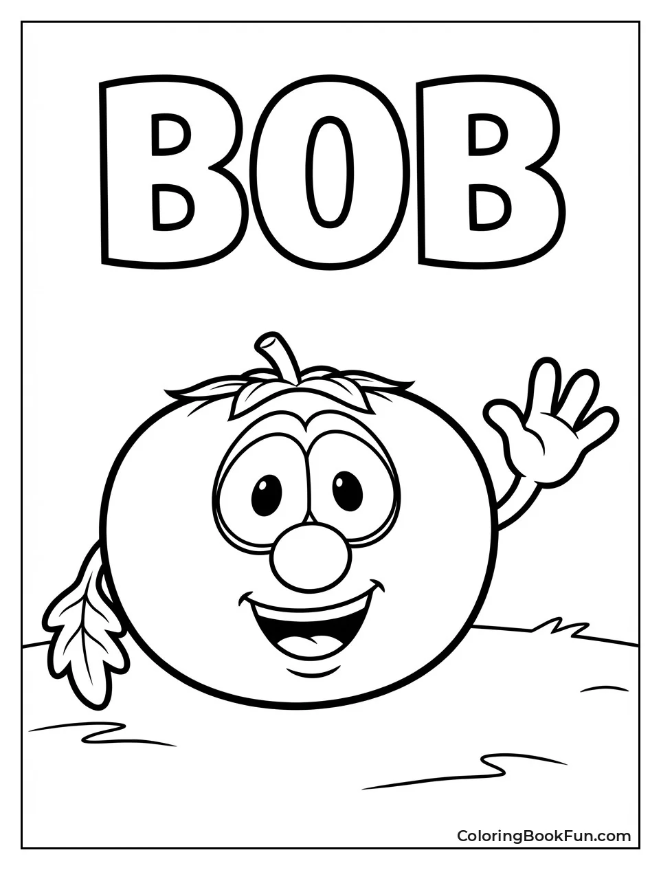 Bob Tomato Smiles and Waves