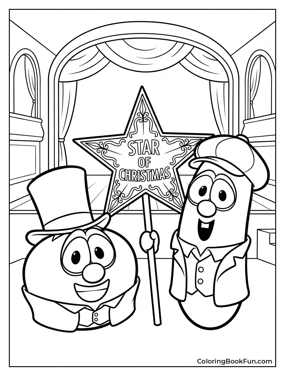 Veggies Hold Christmas Star