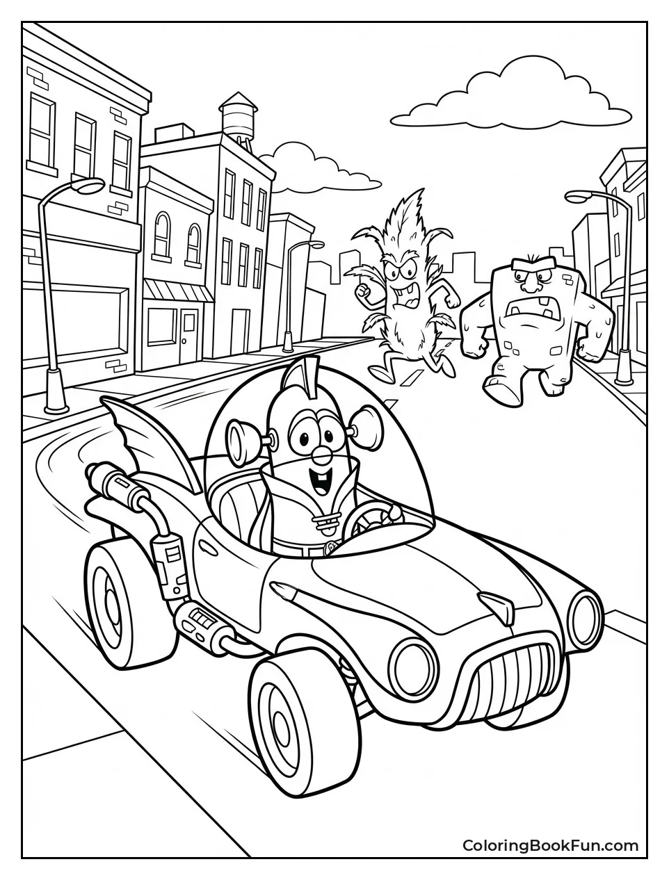 LarryBoy Chases in LarryMobile