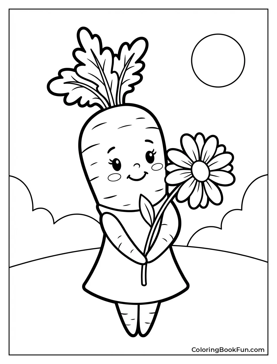 Laura Carrot Holds Flower
