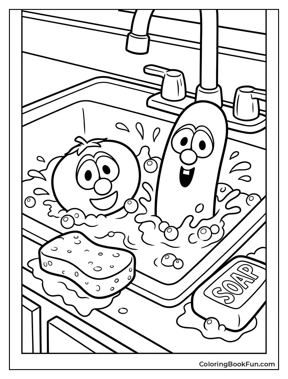 Veggies Play in Sink