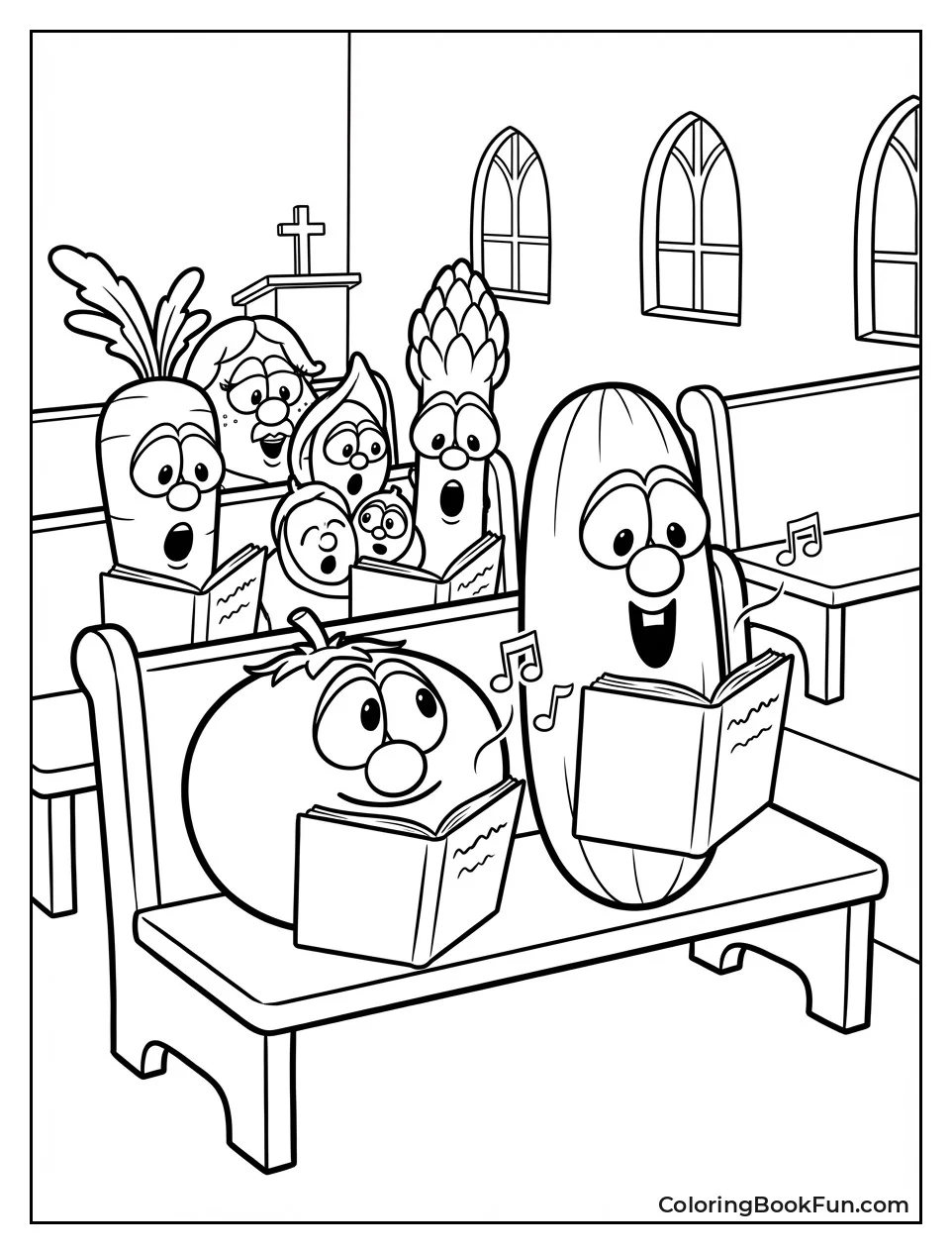 Veggies Sing in Church