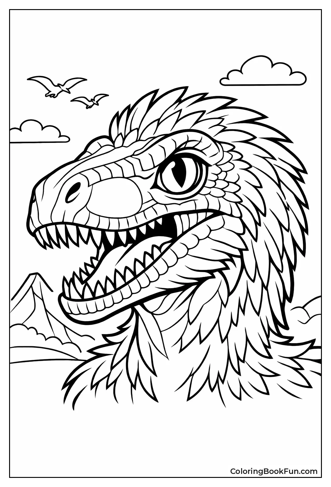 Close-Up Velociraptor Face