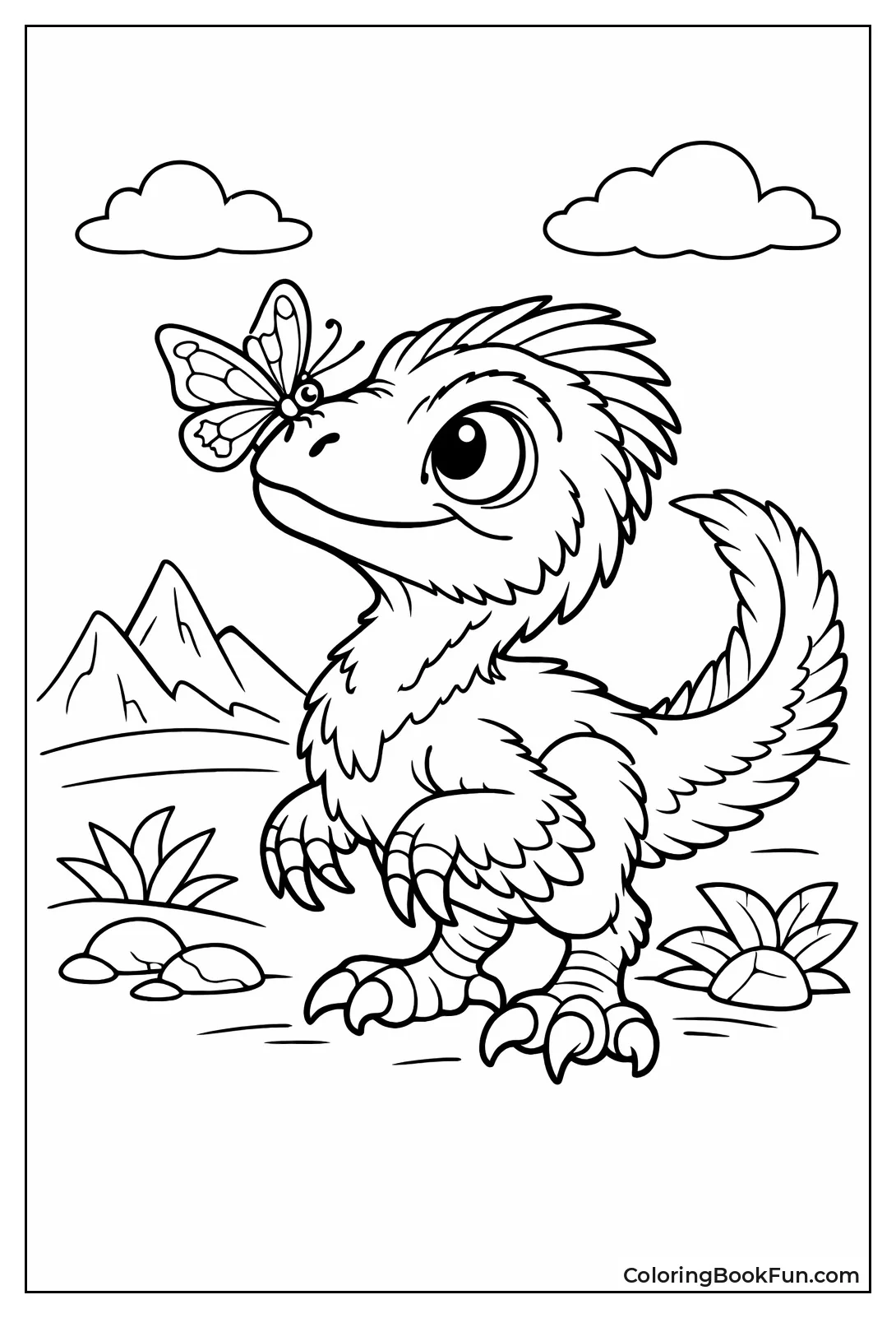 Curious Juvenile Meets Butterfly