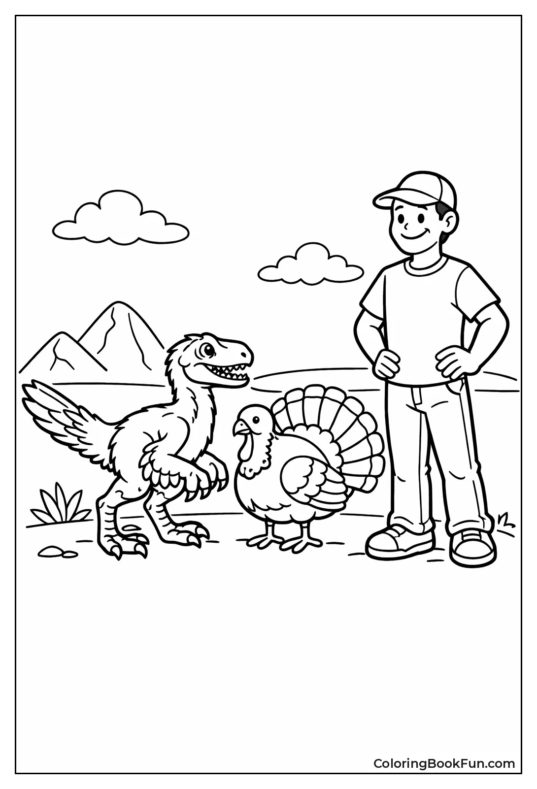 Velociraptor Size with Turkey
