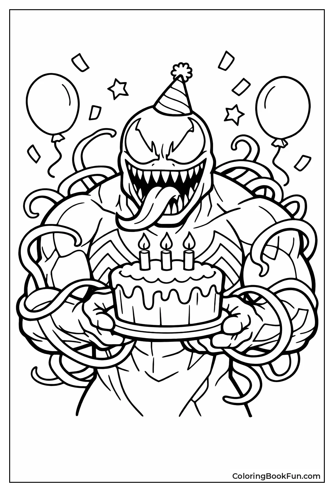 Venom Wears Party Hat