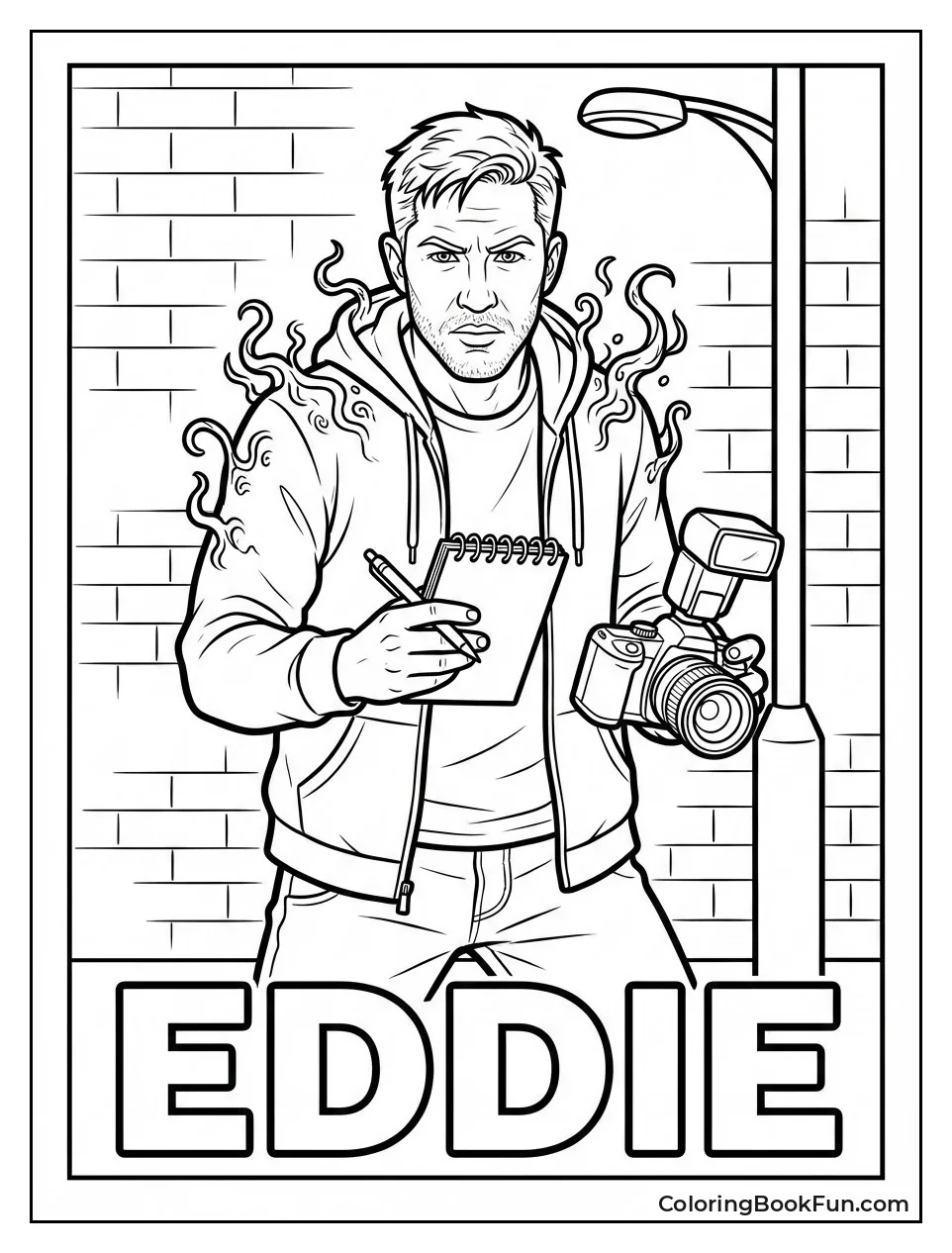 Eddie Holds Notepad Camera