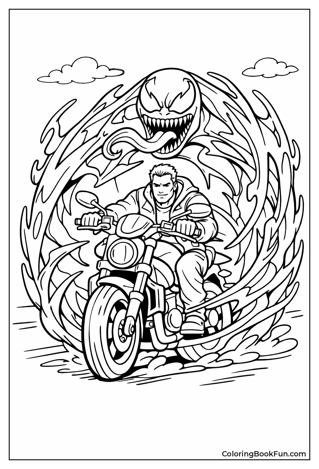 Venom Rides Shielded Motorcycle