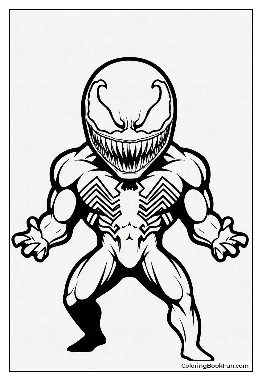 Venom Flexes Huge Muscles