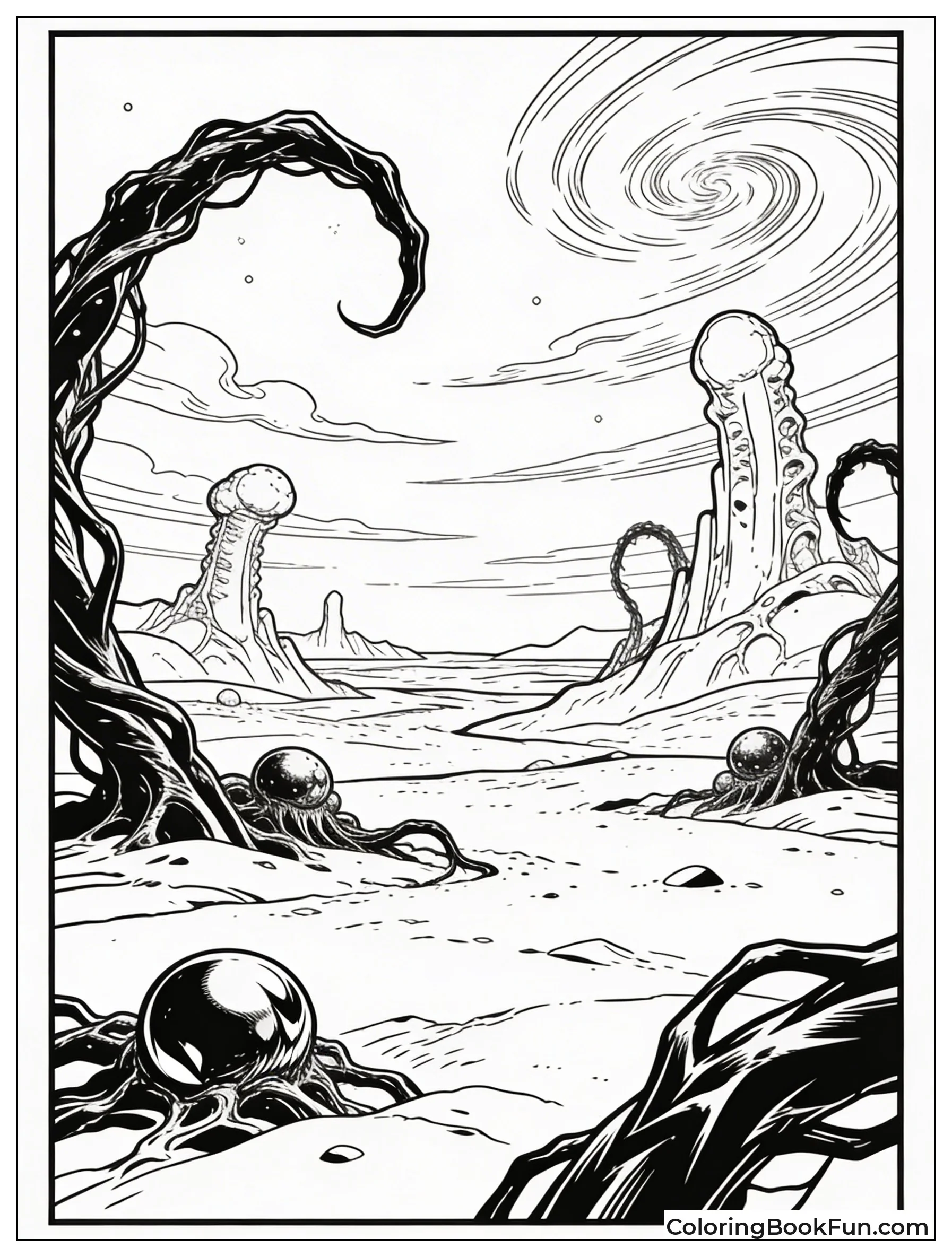 Symbiote Planet Swirls Wild