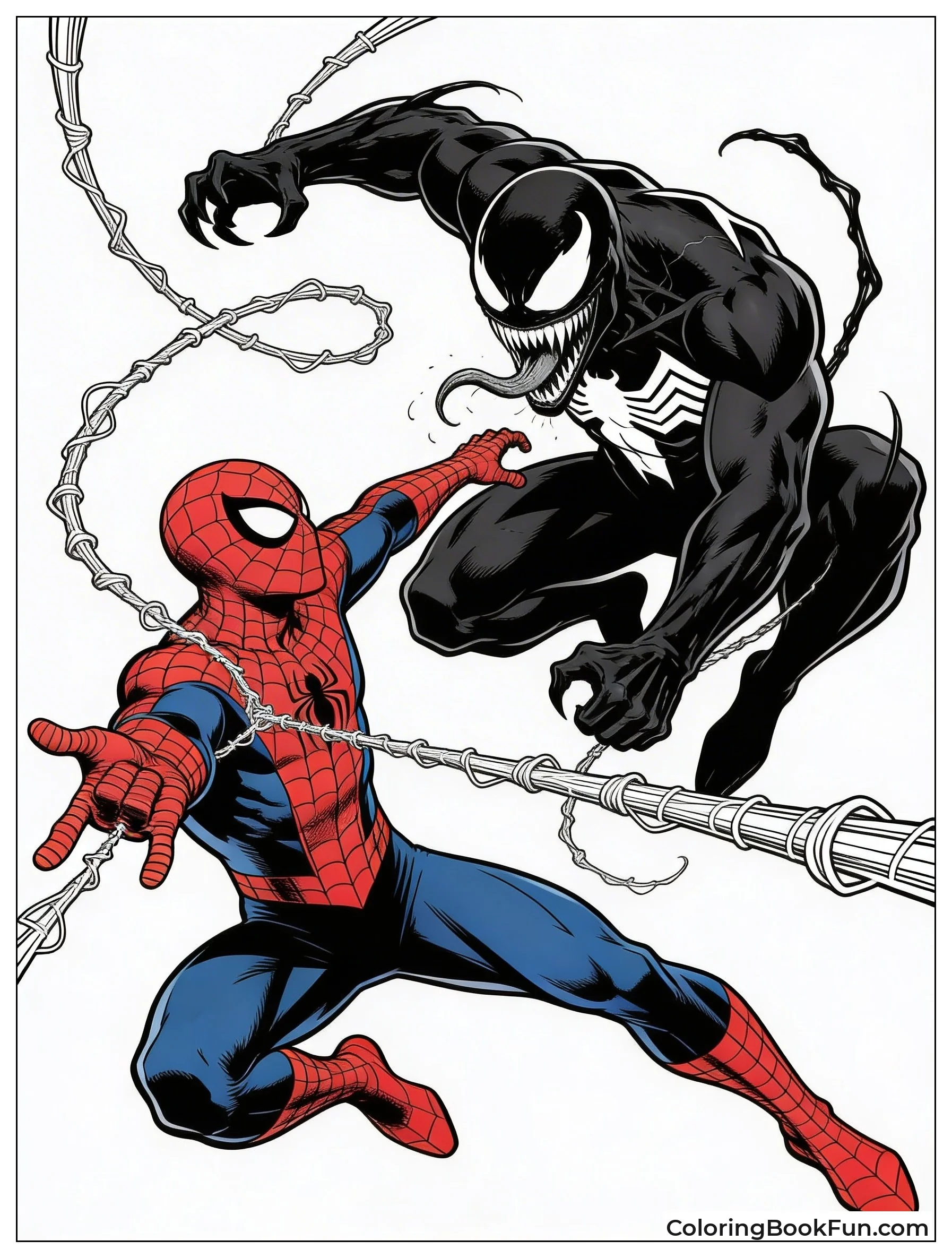 Venom Lunges at Spidey