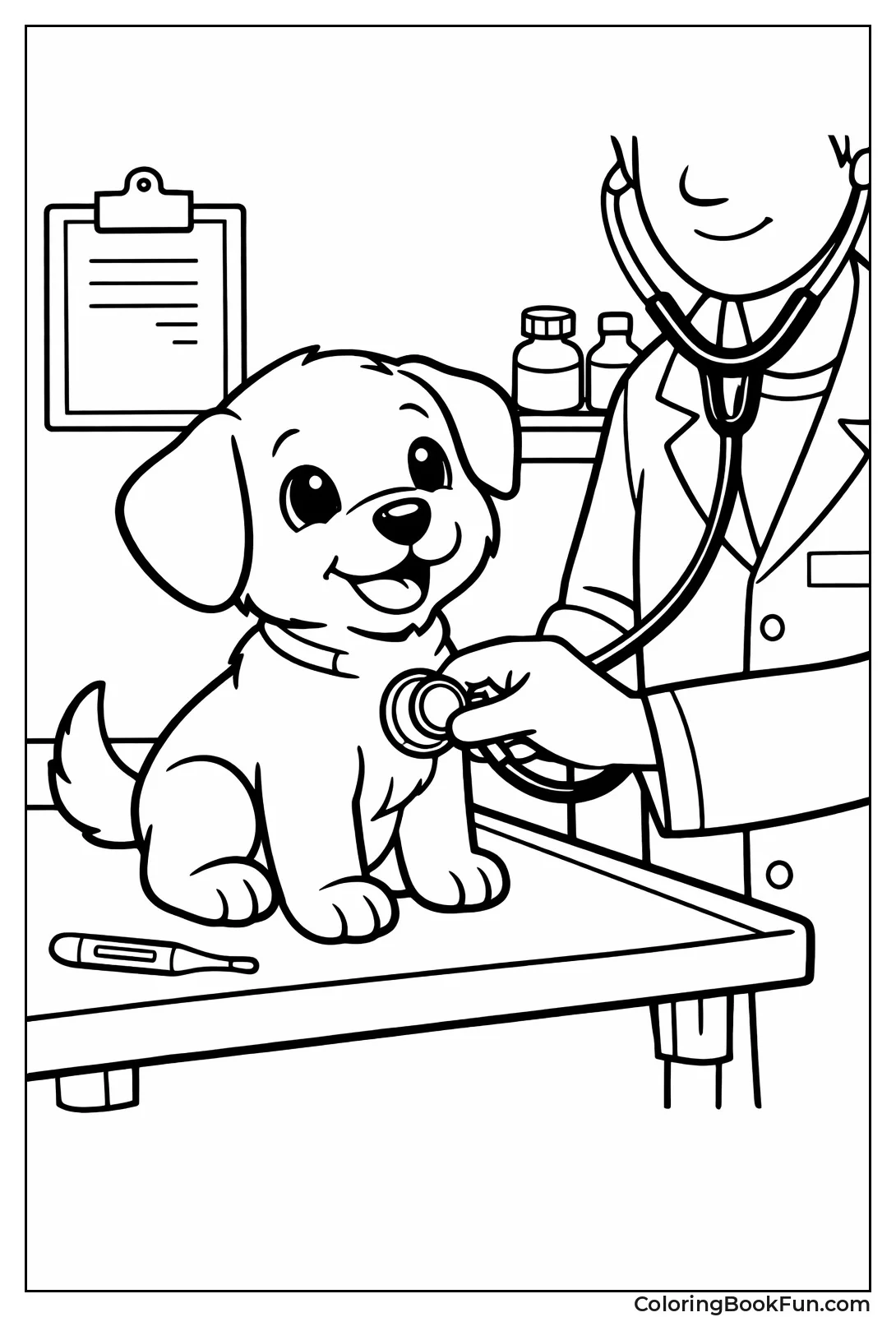 Puppy at Vet Checkup