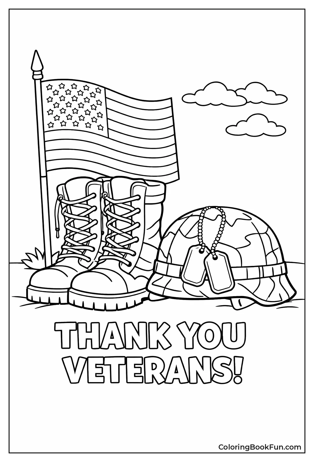 Boots Rest by Small Flag