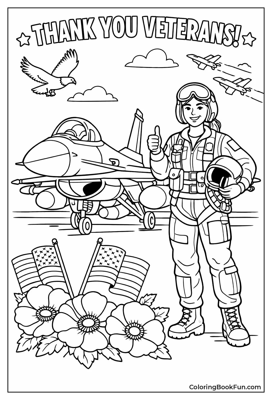 Pilot Poses by Fighter Jet