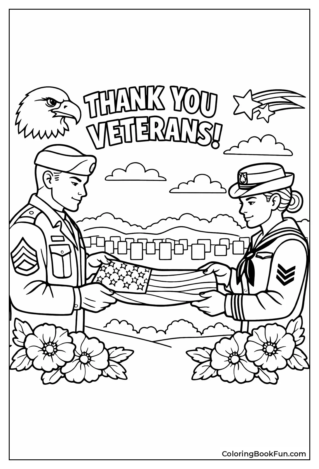 Soldiers Fold American Flag